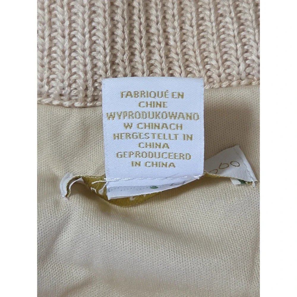 House of Harlow 1960 Skirt Crochet Knit Fringe Lined Size‎ S Boho Festival Tan